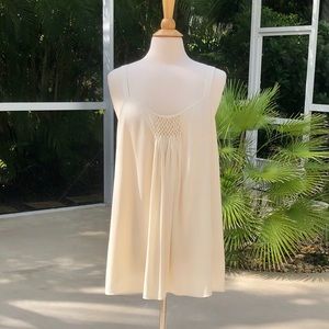 NEW Eileen Fisher Silk Georgette Camisole Top - Creme - Sz. XLarge NWT